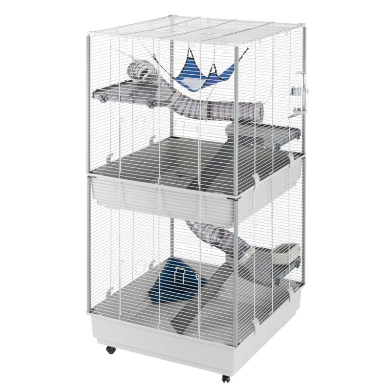 Ferplast Kleintierkäfig Furet Tower - grau: L 80 x B 75 x H 161 cm von ferplast