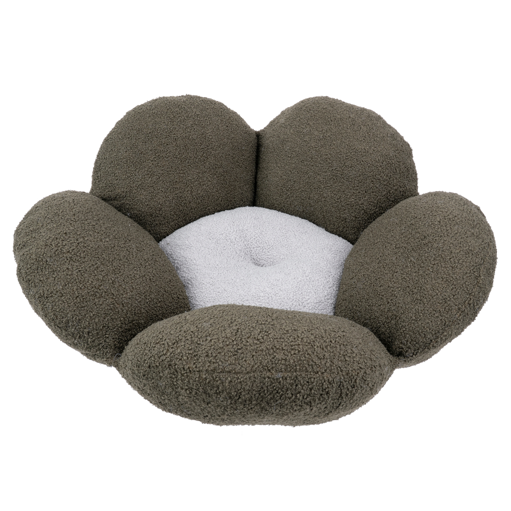 Ferplast Kuschelbett Fiore Bouclé, grün / grau - Ø 64 x H 21 cm von ferplast