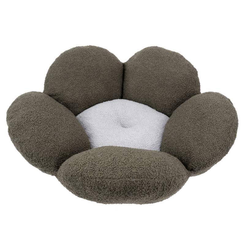Ferplast Kuschelbett Fiore Bouclé, grün / grau - Ø 64 x H 21 cm von ferplast
