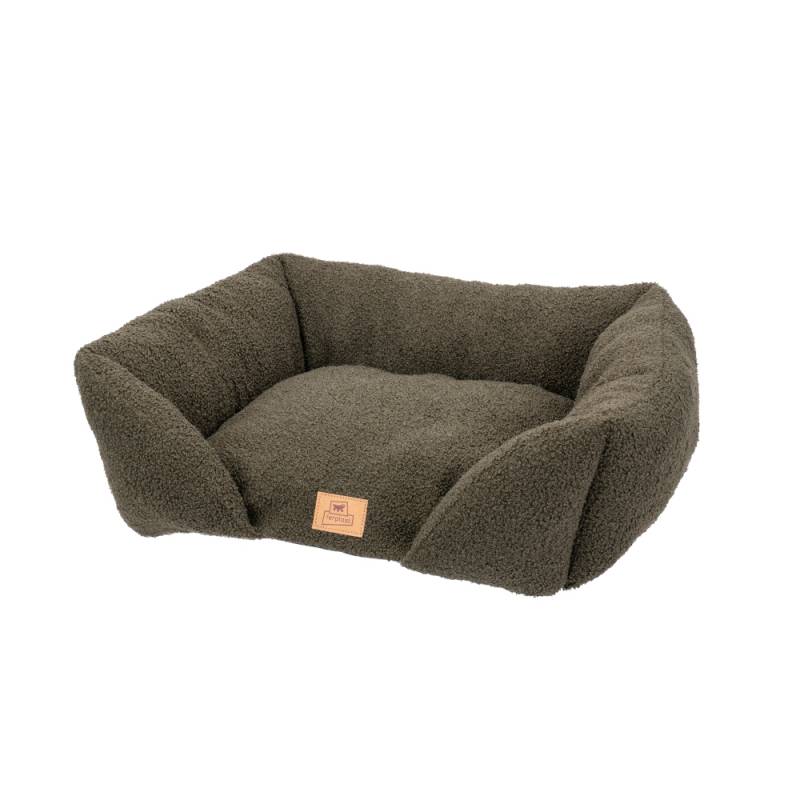 Ferplast Kuschelbett Pamper Bouclé, grün - L 55 x B 45 x H 20 cm von ferplast
