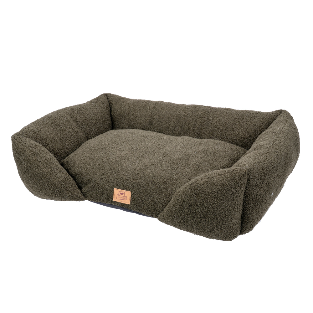 Ferplast Kuschelbett Pamper Bouclé, grün - L 78 x B 56 x H 22 cm von ferplast