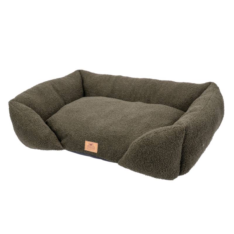 Ferplast Kuschelbett Pamper Bouclé, grün - L 78 x B 56 x H 22 cm von ferplast