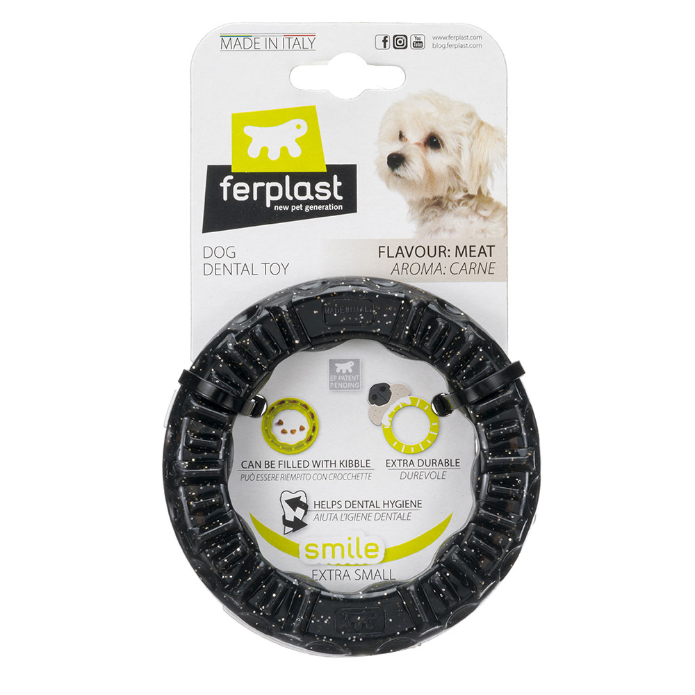 Ferplast Smile Kauring, schwarz - Gr. XS: Ø 8,5 x H 1,7 cm von ferplast