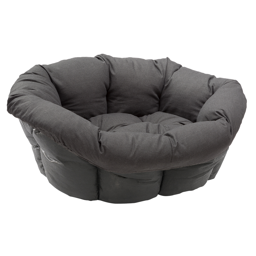Set aus Ferplast Korb Siesta Deluxe mit Überzug Sofà - Anthrazit - Größe 8: L 82 x B 59,5 x H 25 cm Set aus Ferplast Korb Siesta Deluxe mit Überzug Sofà - Anthrazit - Größe 8: L 82 x B 59,5 x H 25 cm von ferplast