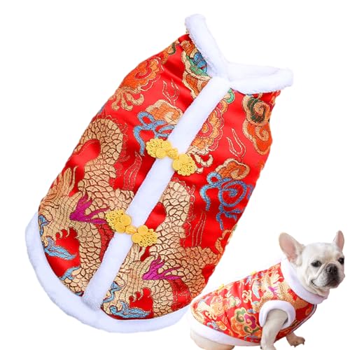 feveo Frühlingsfest Kleidung Für Hunde - Warme Hoodie Für 2024 Neujahr - Stickerei Drachenrobe Pullover Für kleiners Mittel Große Katze feveo Frühlingsfest Kleidung Für Hunde - Warme Hoodie Für 2024 Neujahr - Stickerei Drachenrobe Pullover Für kleiners Mittel Große Katze von feveo