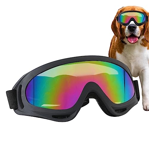 feveo Hundebrille, Brillen für Hunde, Staubdichte Welpen-Sommer-Strandbrille mit verstellbarem Riemen, Brillenschutzbrille für große Hunderassen feveo Hundebrille, Brillen für Hunde, Staubdichte Welpen-Sommer-Strandbrille mit verstellbarem Riemen, Brillenschutzbrille für große Hunderassen von feveo