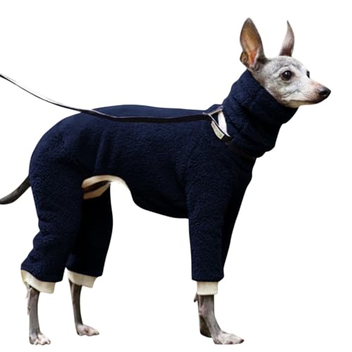 feveo Winter-Hundekleidung - Warme Hundekleidung - Dehnbarer, einfarbiger Ganzkörper-Feeling-Winddichter, elastischer Rollkragenpullover für Hunde für Boxer, Labrador-Mischling und Dobermann von feveo