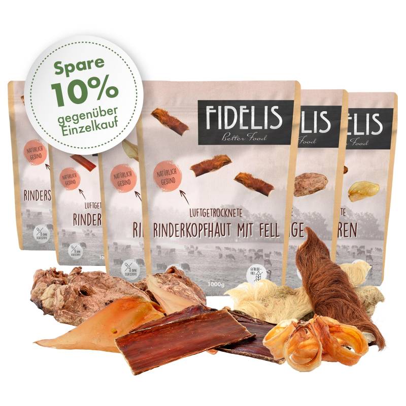 Beef Bundle (6 Naturkausnacks) von fidelis.dog