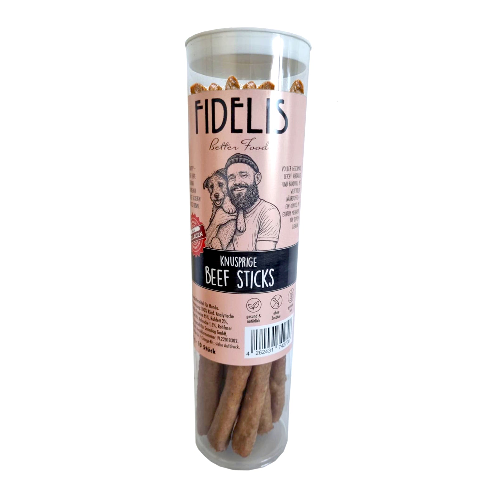 Beef Sticks (300g / 10 Stück) von fidelis.dog