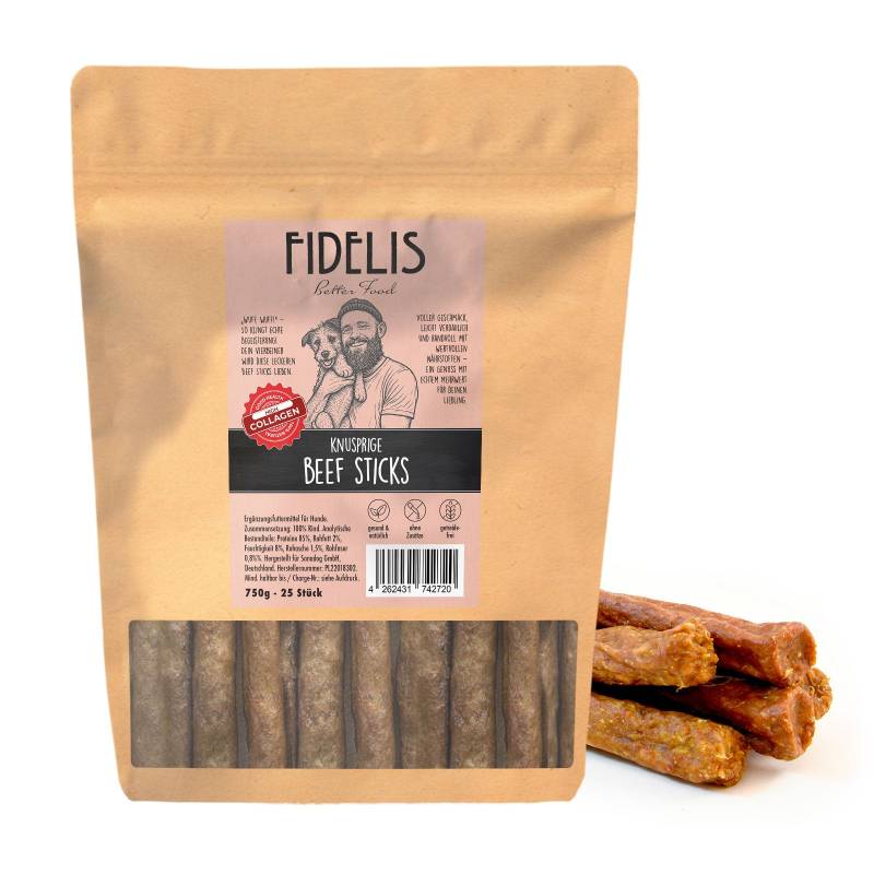 Beef Sticks (750g / 25 Stück) von fidelis.dog