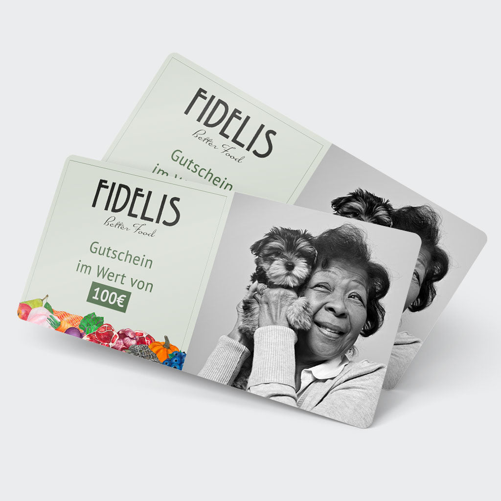 FIDELIS Geschenk-Gutschein (digital) | Nennwerte: 100,00 € von fidelis.dog