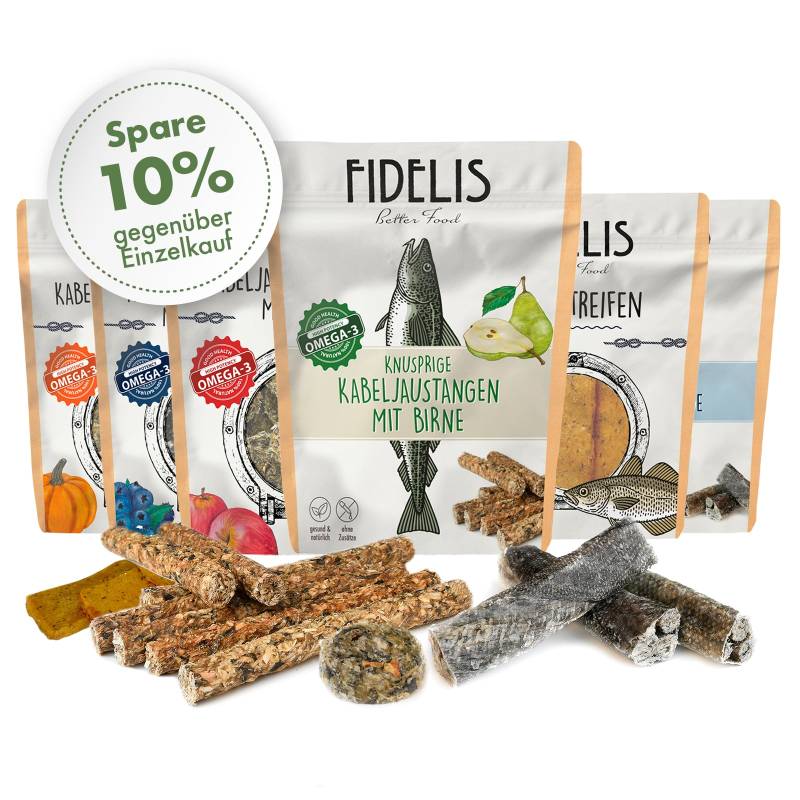 Fisch-Snack Bundle (6 x 100g) von fidelis.dog
