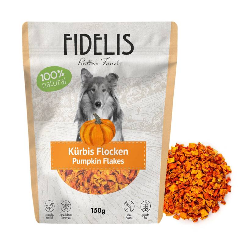 Kürbis Flocken (150g) von fidelis.dog