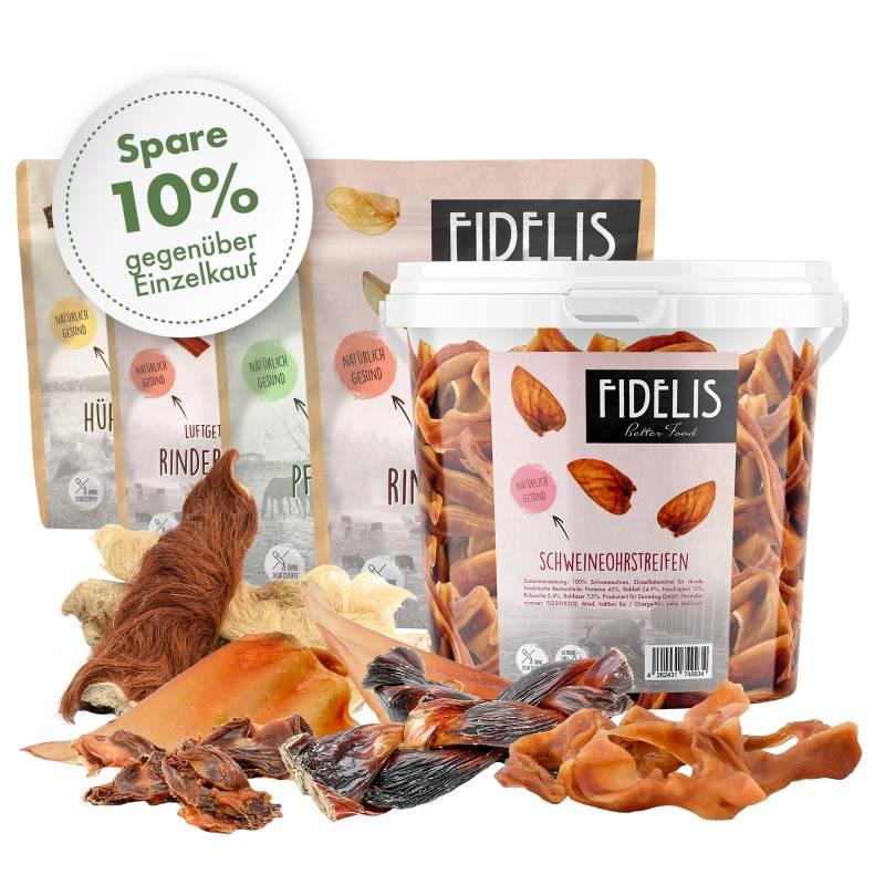 Naturkausnacks Bundle Large (5 Naturkausnacks) von fidelis.dog