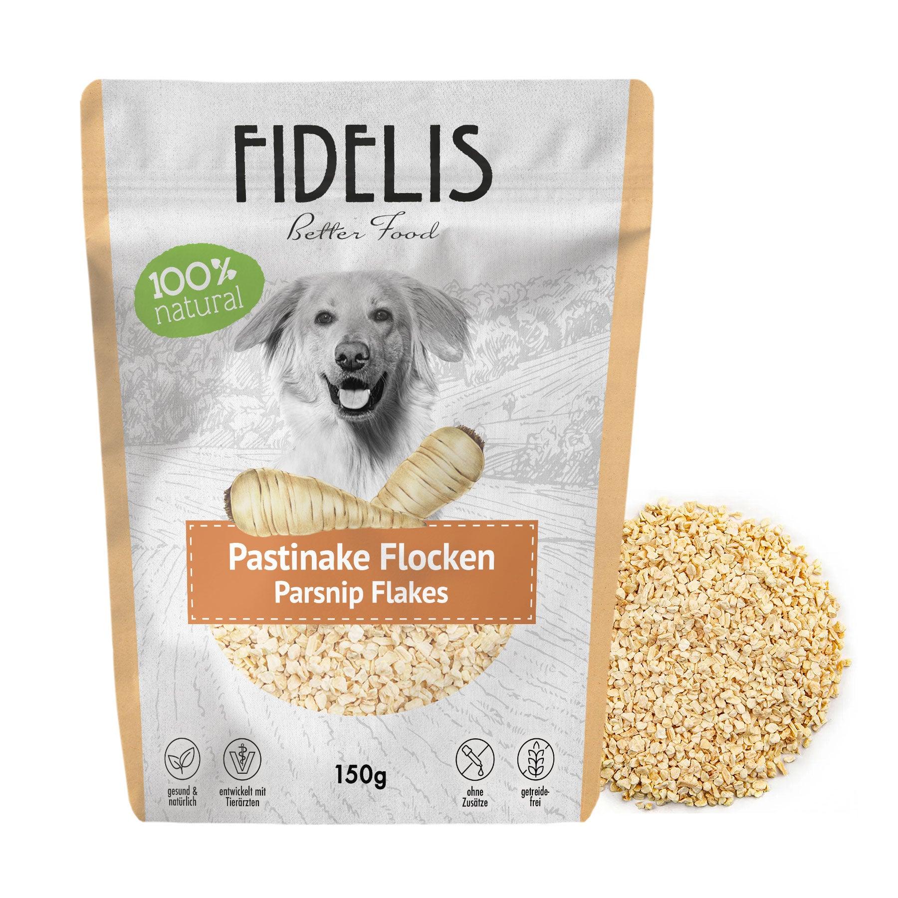 Pastinake Flocken (150g) von fidelis.dog