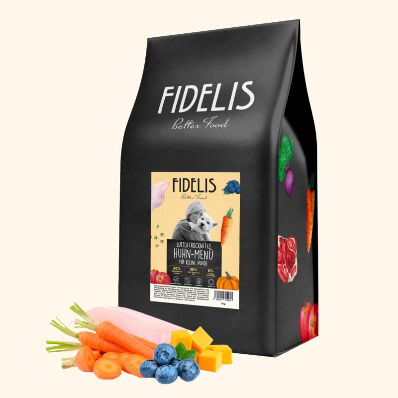 getrocknetes Hühnchen-Menü (für kleine Hunde) 1kg von fidelis.dog