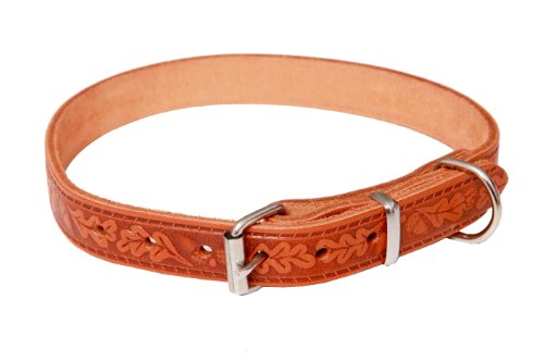 Hundehalsband, Leder, Eichblattdesign, 45cm x 18mm, Farbe: cognac, TOP Qualität! Hundehalsband, Leder, Eichblattdesign, 45cm x 18mm, Farbe: cognac, TOP Qualität! von fifffi
