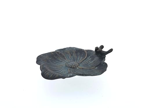 finehomegarden Vogeltränke Metall Ø26cm H6cm Vogelbad Wasserstelle 2Vögel Bronze Lotusblüte finehomegarden Vogeltränke Metall Ø26cm H6cm Vogelbad Wasserstelle 2Vögel Bronze Lotusblüte von finehomegarden