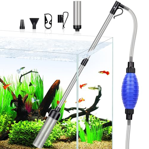 fishkeeper Aquarium Reiniger, Aquarium Wasserwechsel, Aquarium-Reinigung Sand Filter, Fisch Tank Aquarium-Kiesreiniger-Set mit einstellbarem Wasserdurchfluss für die Sandreinigung (groß) von fishkeeper