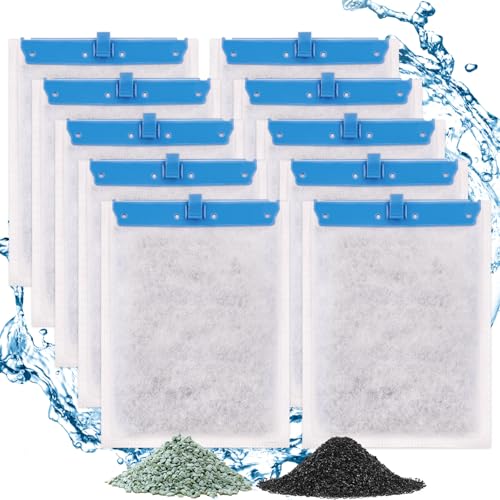 fshkeeper große Filterkartuschen, kompatibel mit Tetra Whisper Bio-Bag-Filtern, Ersatz-Filterkartuschen für Whisper Power-Filter 20i/40i/IQ20/30/45/60 PF20/30/40/60 (gebrauchsfertig), 10 Stück von fishkeeper