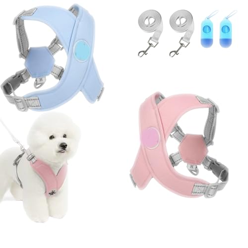 Chewie Cozy Harness, Getchewie Hunde Geschirr, X Headanti Zug hundegeschirr, 100% Breathable&Comfortable, Anti-Breakaway, Choke Free X Frame forwelpen, mittelgroße Hunde (Pink+Blue,M (13.2-22.4LB)) Chewie Cozy Harness, Getchewie Hunde Geschirr, X Headanti Zug hundegeschirr, 100% Breathable&Comfortable, Anti-Breakaway, Choke Free X Frame forwelpen, mittelgroße Hunde (Pink+Blue,M (13.2-22.4LB)) von fjaldjfu