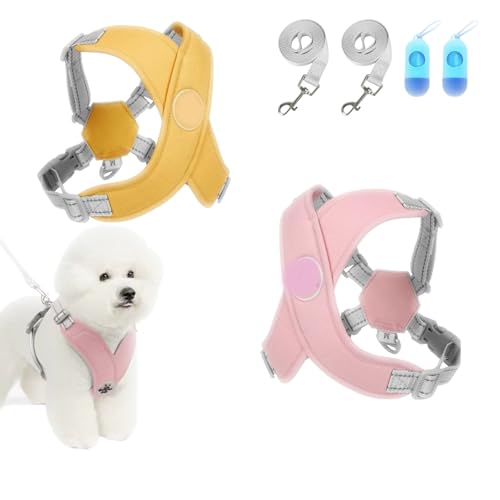 Chewie Cozy Harness, Getchewie Hunde Geschirr, X Headanti Zug hundegeschirr, 100% Breathable&Comfortable, Anti-Breakaway, Choke Free X Frame forwelpen, mittelgroße Hunde (Pink+Yellow,S (8.8-15.4 LB)) Chewie Cozy Harness, Getchewie Hunde Geschirr, X Headanti Zug hundegeschirr, 100% Breathable&Comfortable, Anti-Breakaway, Choke Free X Frame forwelpen, mittelgroße Hunde (Pink+Yellow,S (8.8-15.4 LB)) von fjaldjfu