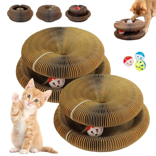 Kratzkokon für Katzen, Tragbare Pet Cat Scratch Board, Magic Katzenwirbel Katzenliebling, Foldable katzenspielzeug Intelligenz mit Ball, Zur Linderung Von Katzenangst (B) von fjaldjfu