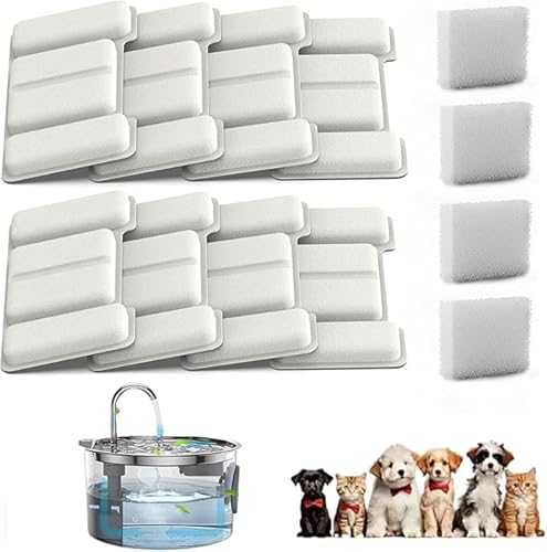 Trinktiger Katzenbrunnen 3.2l/108 oz, 2025Nord Flow Katzenbrunnen Edelstahl,Katzen Trinkbrunnen Leise - Automatic Katzentrinkbrunnen Mit Wasserstandsfenster, Mehrschichtiges Filtersystem (10Filter) von fjaldjfu