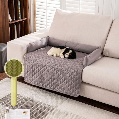fjaldjfu Pelzbarn KüHlendes Sofabett, Pelzbarn Cooling Sofa Bed, KüHlendes Hundebett,Washable Cooling Sofa Bed Keep Fur Baby Cooler Comfortable (Hellgrau, 75 * 120cm) von fjaldjfu