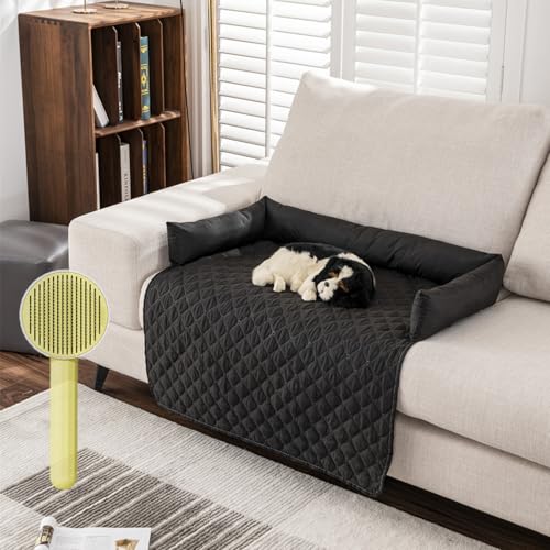 fjaldjfu Pelzbarn KüHlendes Sofabett, Pelzbarn Cooling Sofa Bed, KüHlendes Hundebett,Washable Cooling Sofa Bed Keep Fur Baby Cooler Comfortable (Schwarz, 90 * 135cm) von fjaldjfu