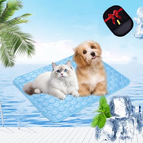 fjaldjfu Pfotenfrost Matte für Katzen Und Hunde – Selbstkühlende Kühldecke, 2025 Pfotenfrost Hund kühlmatte, Waschbare Pfoten Frost Kühlmatte, Ideal Für Zuhause, Auto Und Garten (Blau,L(70 * 55cm)) fjaldjfu Pfotenfrost Matte für Katzen Und Hunde – Selbstkühlende Kühldecke, 2025 Pfotenfrost Hund kühlmatte, Waschbare Pfoten Frost Kühlmatte, Ideal Für Zuhause, Auto Und Garten (Blau,L(70 * 55cm)) von fjaldjfu