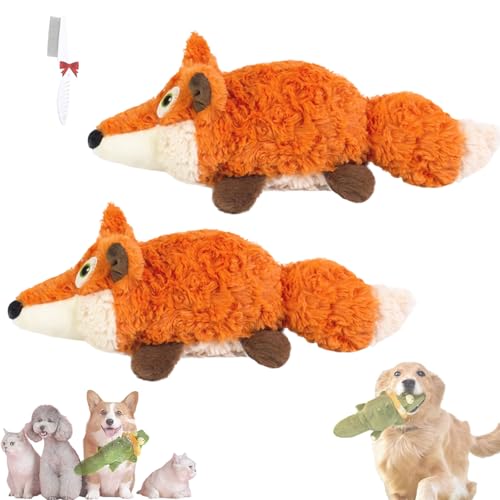 fjaldjfu The Mellow Dog - Calming Crocodile, Automatic Tail-Wagging Plush Dog Toy, Machine Washable, Quietschendes Interaktives Hundespielzeug for Small, Medium & Large Dogs (2B) von fjaldjfu