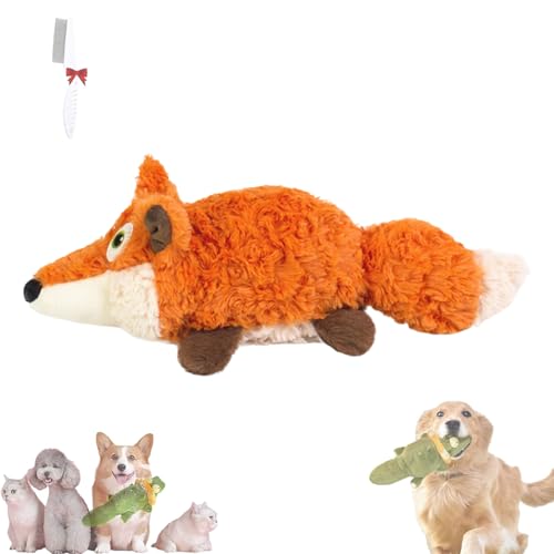 fjaldjfu The Mellow Dog - Calming Crocodile, Automatic Tail-Wagging Plush Dog Toy, Machine Washable, Quietschendes Interaktives Hundespielzeug for Small, Medium & Large Dogs (B) von fjaldjfu