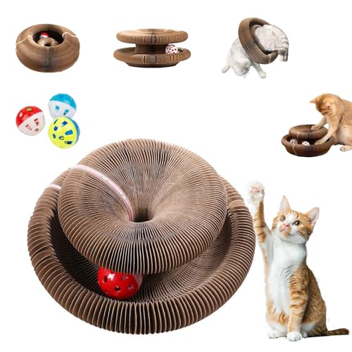 kratzkokon für Katzen, Kratz kokon für Katzen mit Ball, Tragbare Pet Cat Scratch Board, katzenwirbel katzenliebling, katzenspielzeug selbstbeschäftigung (A) von fjaldjfu