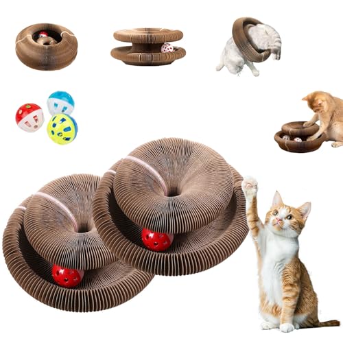 kratzkokon für Katzen, Kratz kokon für Katzen mit Ball, Tragbare Pet Cat Scratch Board, katzenwirbel katzenliebling, katzenspielzeug selbstbeschäftigung (B) von fjaldjfu