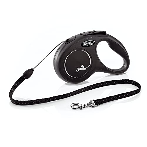 flexi Classic Roll-Hundeleine (Seil), ergonomisch, langlebig und verhedderungsfrei, für Hunde bis zu 11,8 kg, 4,8 m, Größe S, Schwarz flexi Classic Roll-Hundeleine (Seil), ergonomisch, langlebig und verhedderungsfrei, für Hunde bis zu 11,8 kg, 4,8 m, Größe S, Schwarz von FLEXI