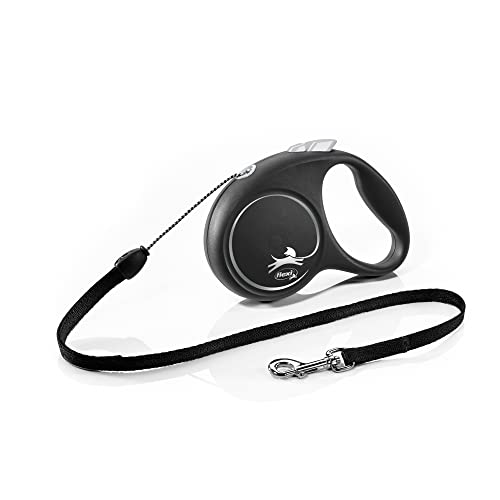 flexi® Black Design S Seil 5 m schwarz/Silber, Roll-Leine für Hunde bis 12 kg flexi® Black Design S Seil 5 m schwarz/Silber, Roll-Leine für Hunde bis 12 kg von flexi