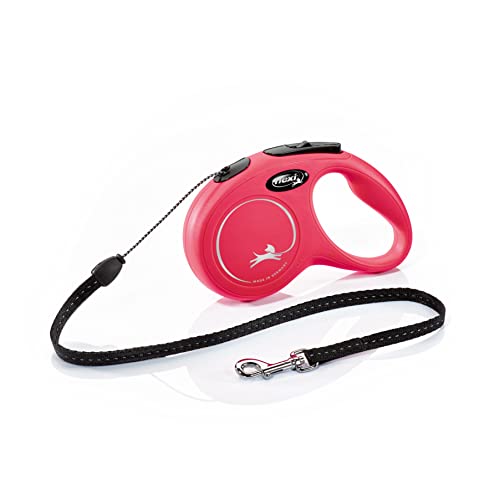flexi® Classic S Seil 5 m rot, Roll-Leine für Hunde bis 12 kg von flexi