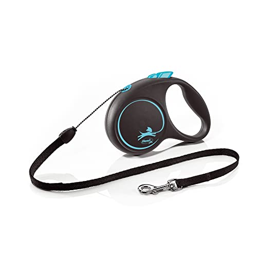 flexi® Black Design S Seil 5 m schwarz/blau, Roll-Leine für Hunde bis 12 kg flexi® Black Design S Seil 5 m schwarz/blau, Roll-Leine für Hunde bis 12 kg von flexi
