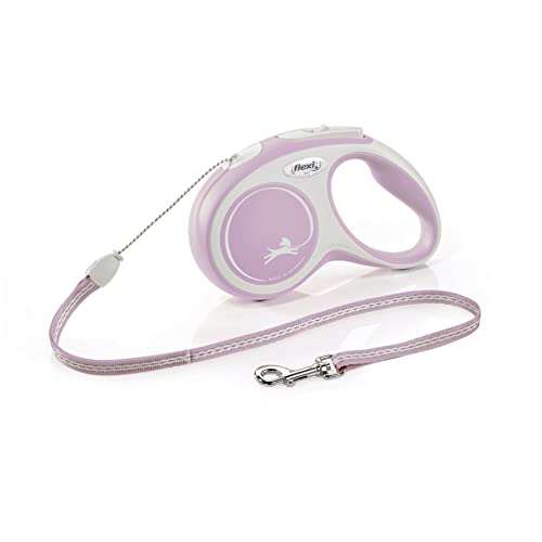 flexi Rollleine New Comfort - S - Seil 5 m, rosa von flexi