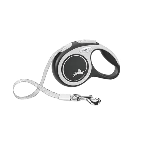 FLEXI New Comfort einziehbare Hundeleine (Klebeband), ergonomisch, langlebig und verhedderungsfrei, für Hunde bis zu 11,8 kg, 3 m, Größe XS, Grau/Schwarz FLEXI New Comfort einziehbare Hundeleine (Klebeband), ergonomisch, langlebig und verhedderungsfrei, für Hunde bis zu 11,8 kg, 3 m, Größe XS, Grau/Schwarz von flexi