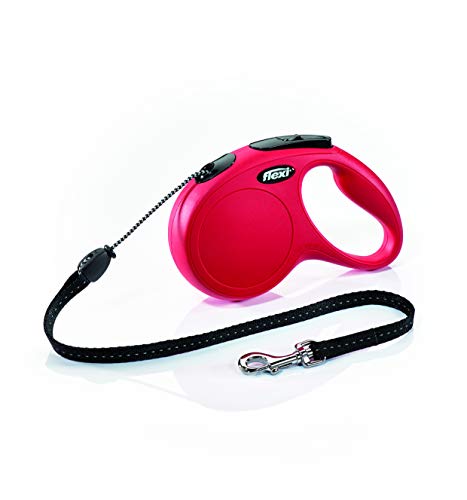 flexi Roll-Leine New Classic M-L Gurt 5 m rot für Hunde bis max. 50 kg von flexi