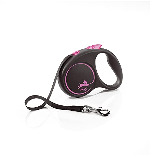 flexi® Black Design S Gurt 5 m schwarz/pink, Roll-Leine für Hunde bis 15 kg flexi® Black Design S Gurt 5 m schwarz/pink, Roll-Leine für Hunde bis 15 kg von flexi