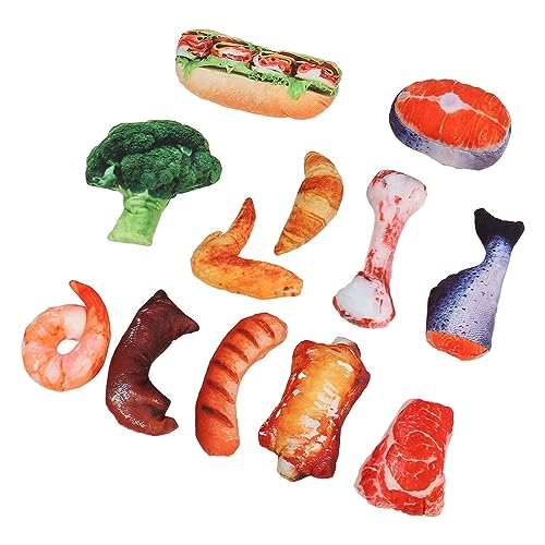 flexman 12 Teiliges Quietschspielzeug Set für Hunde, Weiches Plüsch Haustierspielzeug, Gemüse, Fleisch, Bissfest, Quietschende Futterform, Hundekauspielzeug für Kleine und Mittelgroße Welpen flexman 12 Teiliges Quietschspielzeug Set für Hunde, Weiches Plüsch Haustierspielzeug, Gemüse, Fleisch, Bissfest, Quietschende Futterform, Hundekauspielzeug für Kleine und Mittelgroße Welpen von flexman