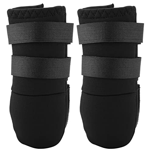 flexman 2 Stück Hundestiefel Schuhe, Stoffstoffe, Zwei Verstellbare Riemen, rutschfeste Sohle, Verschiedene Größen, Hundeschuhe für Hundespaziergänge auf Dornigem und Heißem Boden (XL) von flexman