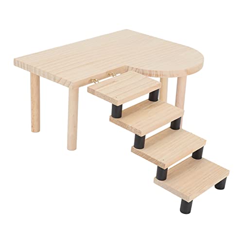 flexman Hamster Kletterplattform, 5,3 X 5,5 X 8,7 X 10,8 Zoll, Holzmaterial, Hamster Aktivitätsspielplatz mit Treppen, Mehrzweck Spielplattform für Hamster, Meerschweinchen von flexman