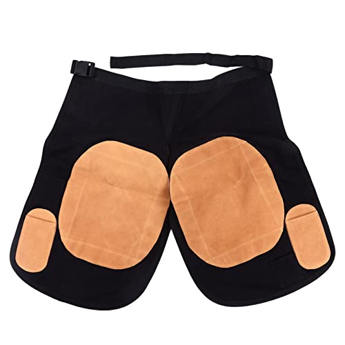 flexman Horse Farrier Schürze, 2 Verstärkte Taschen Rinderpferd Heidebereich Schürze Chaps Verstellbare Taillenstabschnalle Design Abnehmbarer Kuhleder für Bauernhöfe, Zucht, Ställ von flexman
