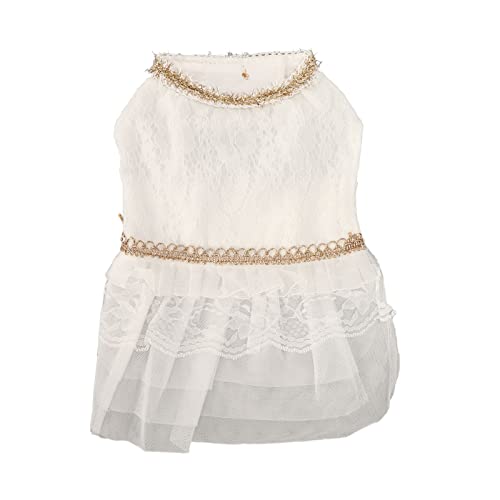 flexman Hundekleider, Atmungsaktiv, Bequem, Polyester, Sommerkleidung für Hunde, Haustier Prinzessin, Netzkleid mit Brusthaken für Hunde und Katzen (M) von flexman
