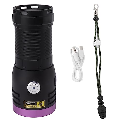 flexman Schwarzlicht UV Taschenlampe, 80 W Wiederaufladbare UV Taschenlampe Schwarzlicht, 365 Nm LED 4 Kern UV Taschenlampe für Haustier Urin, Mineral Fluoreszenzharz Härtung von flexman