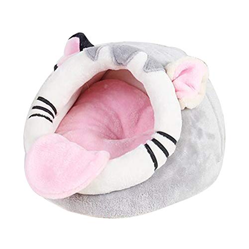 floatofly Donut Cuddle Cat Bed,Cat Guinea Pig Hamster Chihuahua House Cartoon Dog Nest Cushion Pet Supplies Comfortable Sleeping Winter Pink S von floatofly